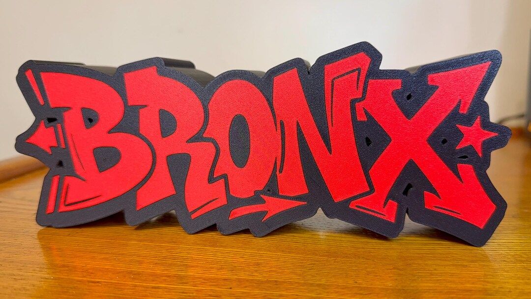 Graffiti borough sign, photo 1